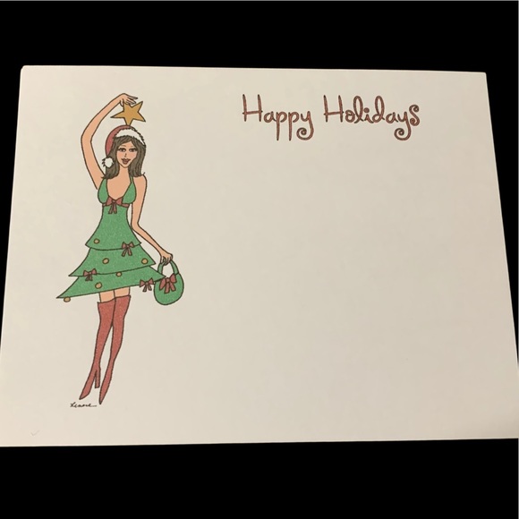 20 handmade Holiday Diva notecards with my artwork - Picture 3 of 3